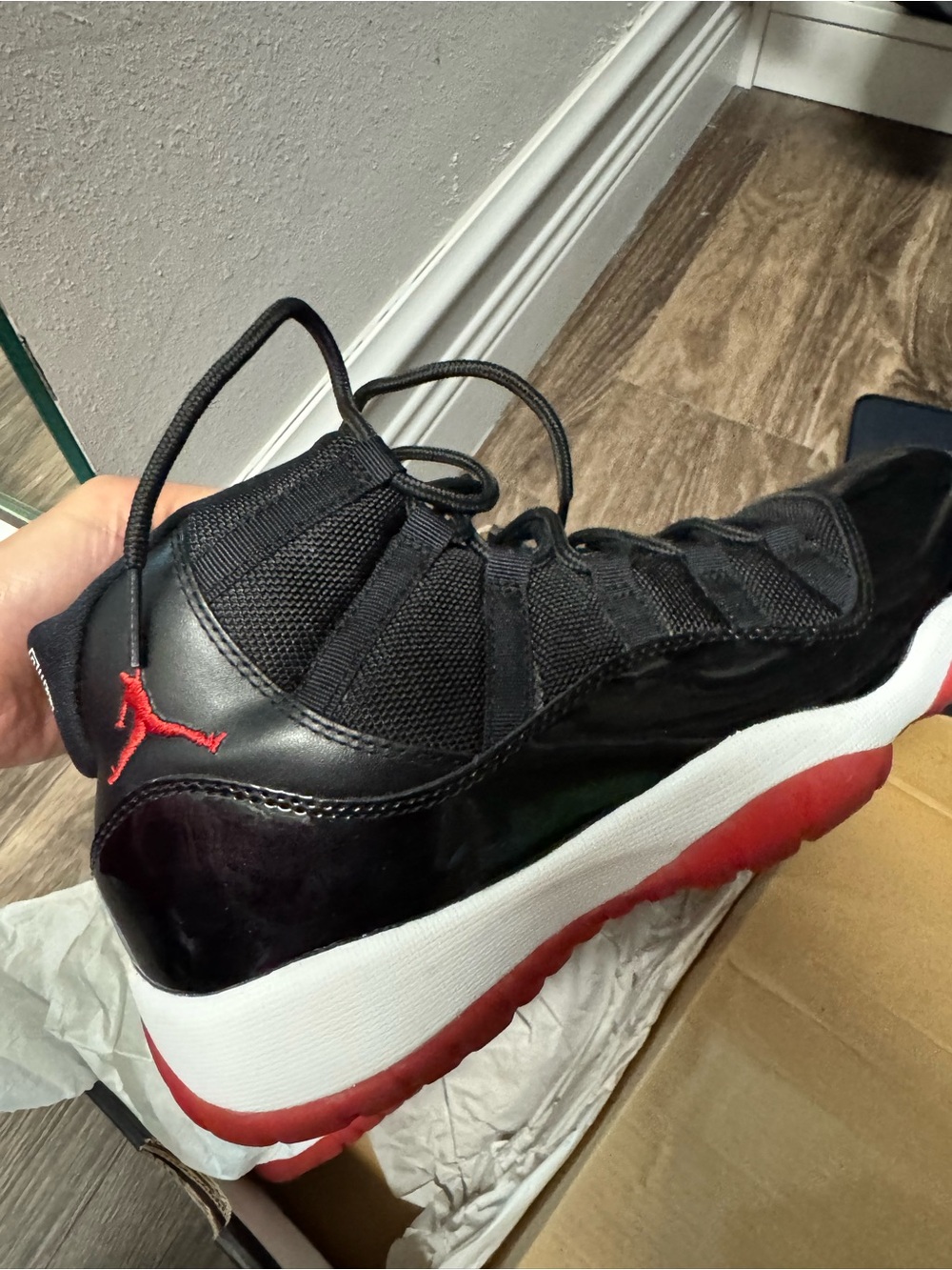 Aj11 Jordan’sHigh-Top Sneaker - Black/Red/White